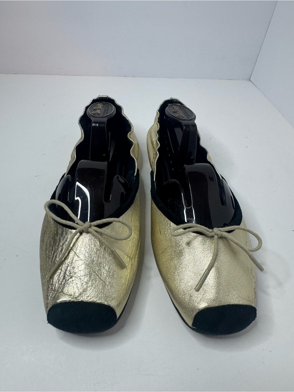 Calvin Klein Sari Metallic Gold Ballet Flats Women's Size 8.5M